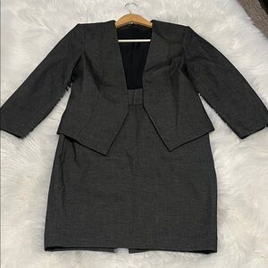 Express Dark Gray Two-Piece Skirt Set